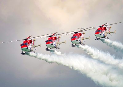 IAF Sarang Demo Team HALDhruv Mk-I Helicopter